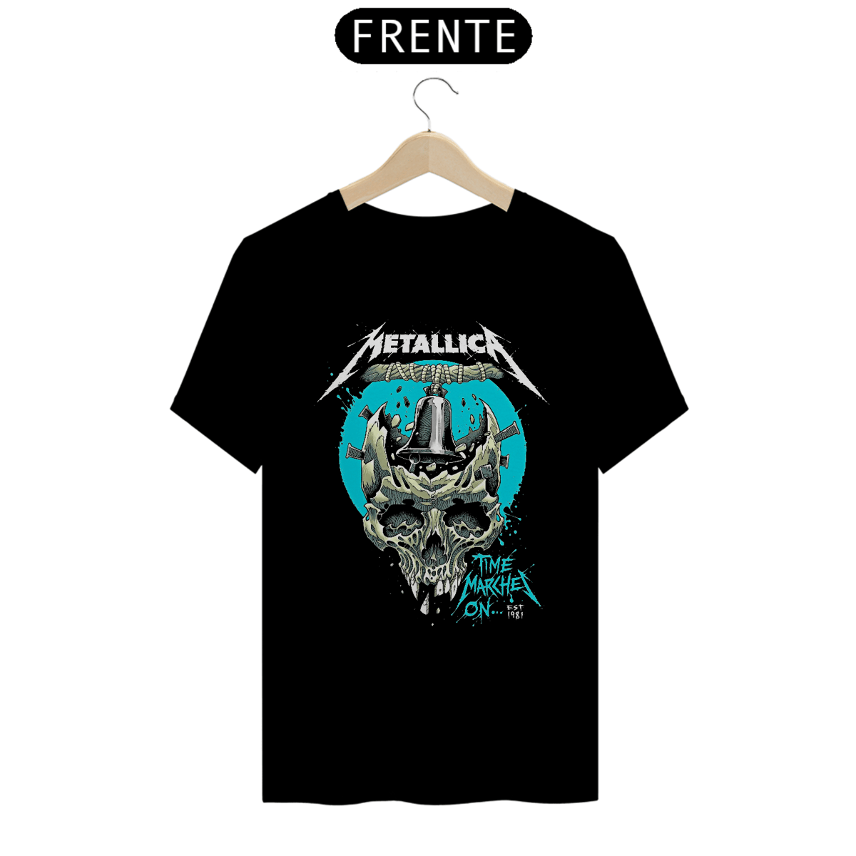 Nome do produto: Camiseta For Whom The Bell Tolls | Estampa Banda Metallica | Rock