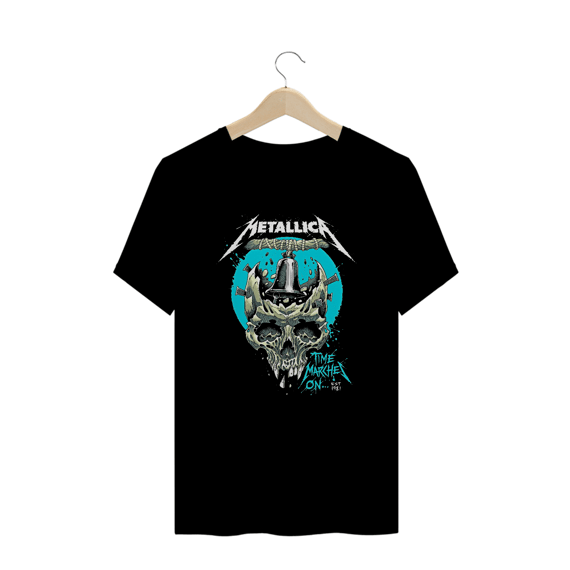 Camiseta Plus Size For Whom The Bell Tolls | Estampa Banda Metallica | Rock