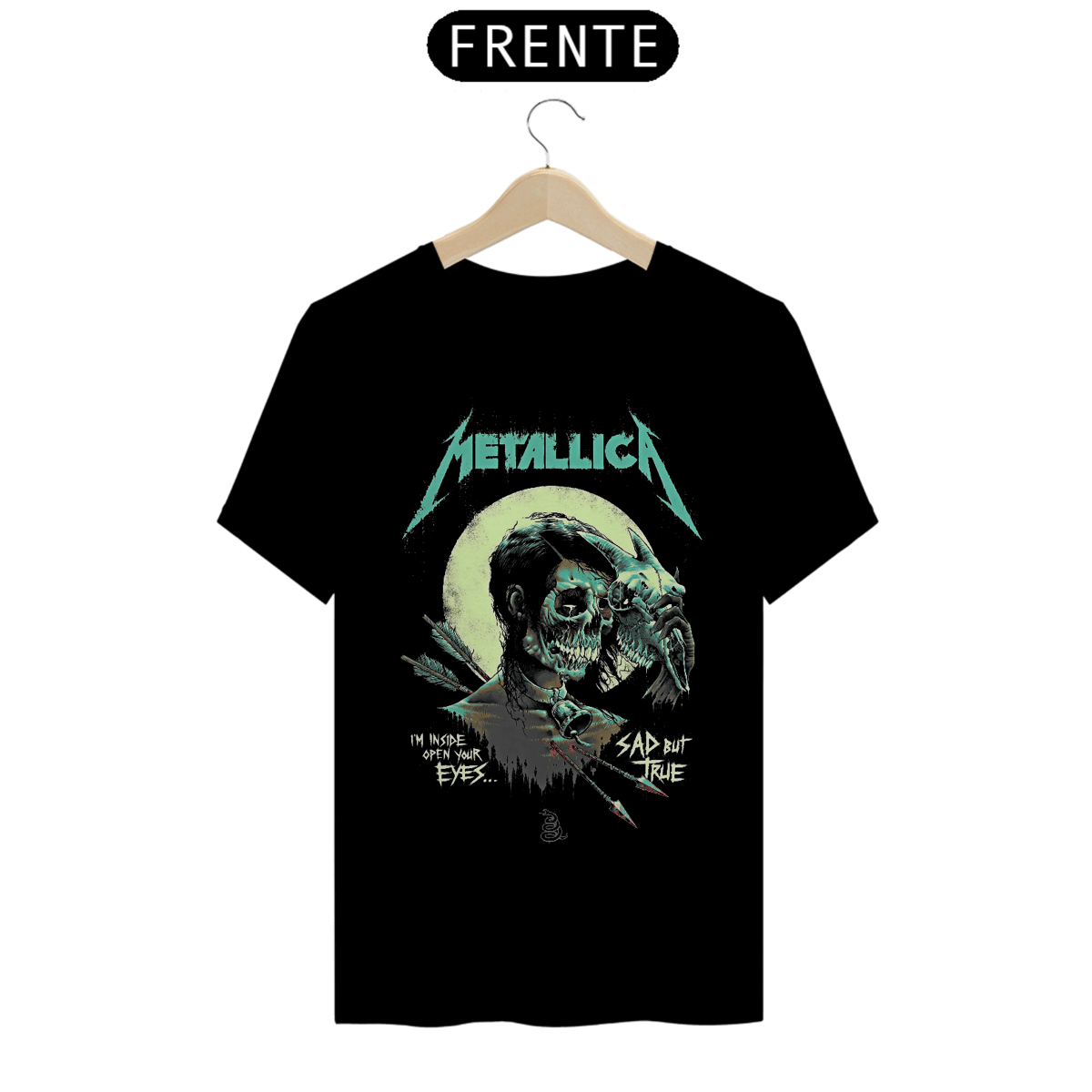 Nome do produto: Camiseta Sad But True | Estampa Banda Metallica | Rock