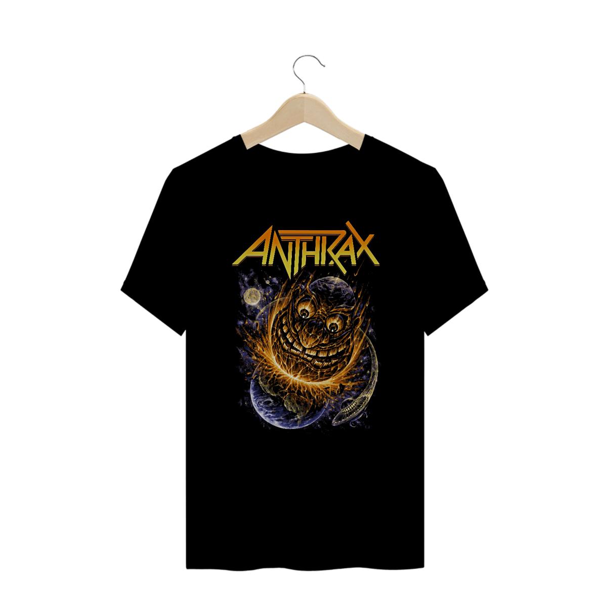 Nome do produto: Camiseta Plus Size Anthrax Estampa Banda | ROCK