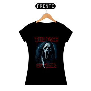 Nome do produto Camiseta Feminina Pânico - A Face do Medo Estampa Filme Terror