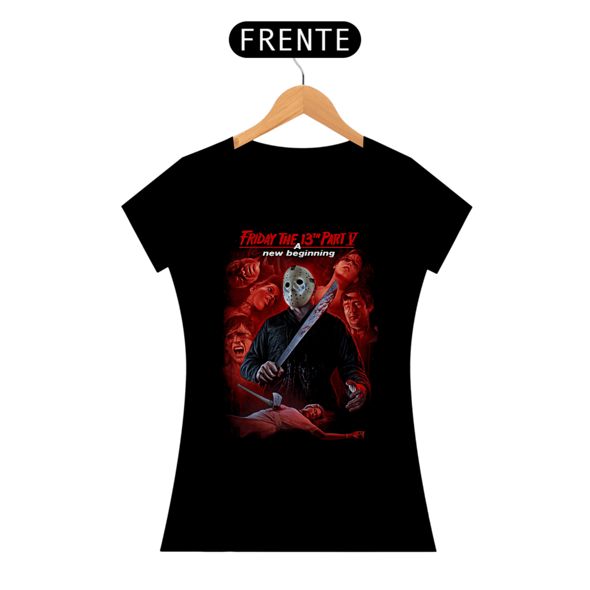 Nome do produto: Camiseta Feminina Sexta-Feira 13 Parte 5: Um Novo Começo Estampa Filme Terror