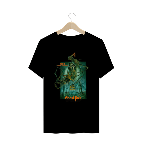 Camiseta Plus Size Não atenda o Telefone Estampa Pânico Filme Terror