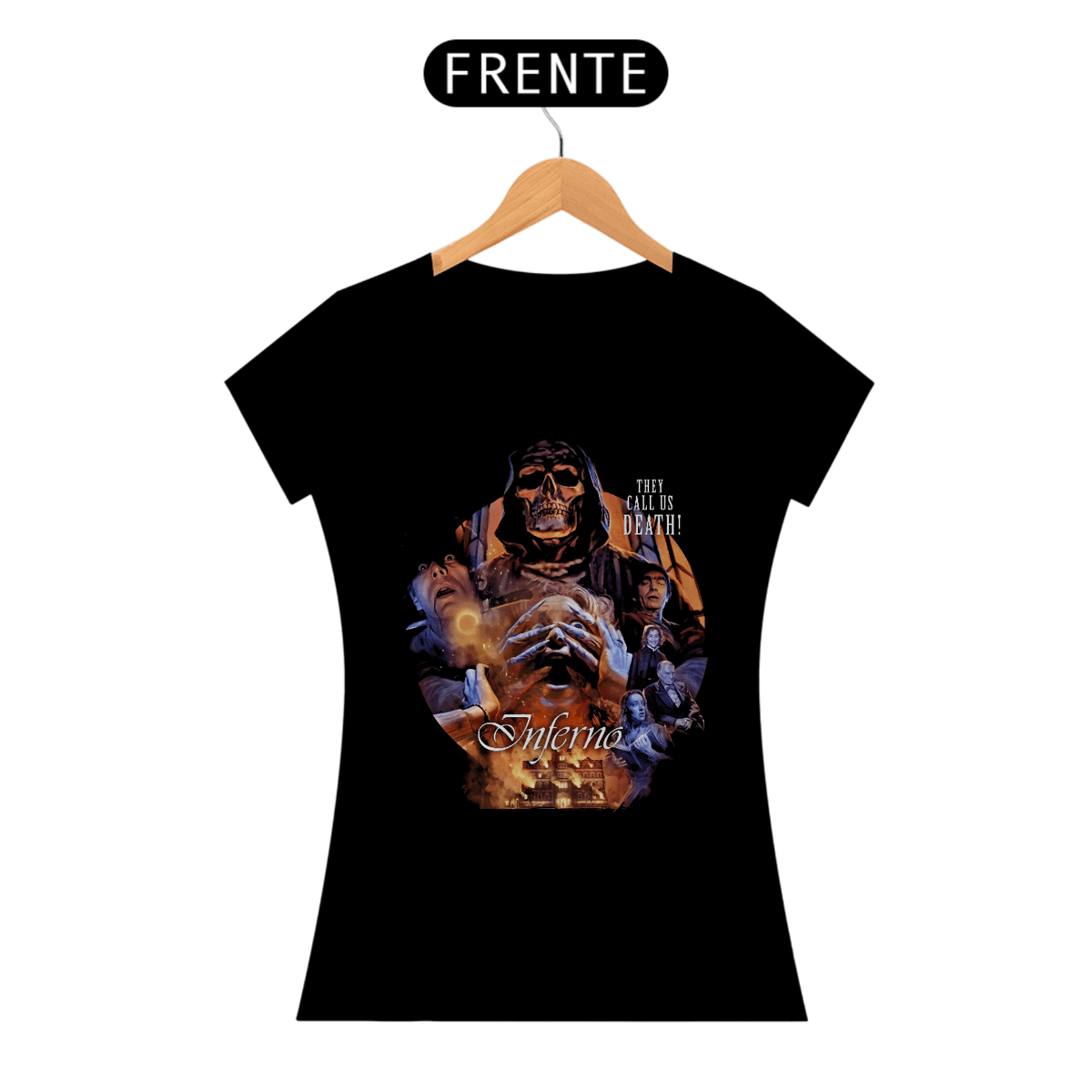 Nome do produto: Camiseta Feminina A Mansão do Inferno Estampa Filme Terror