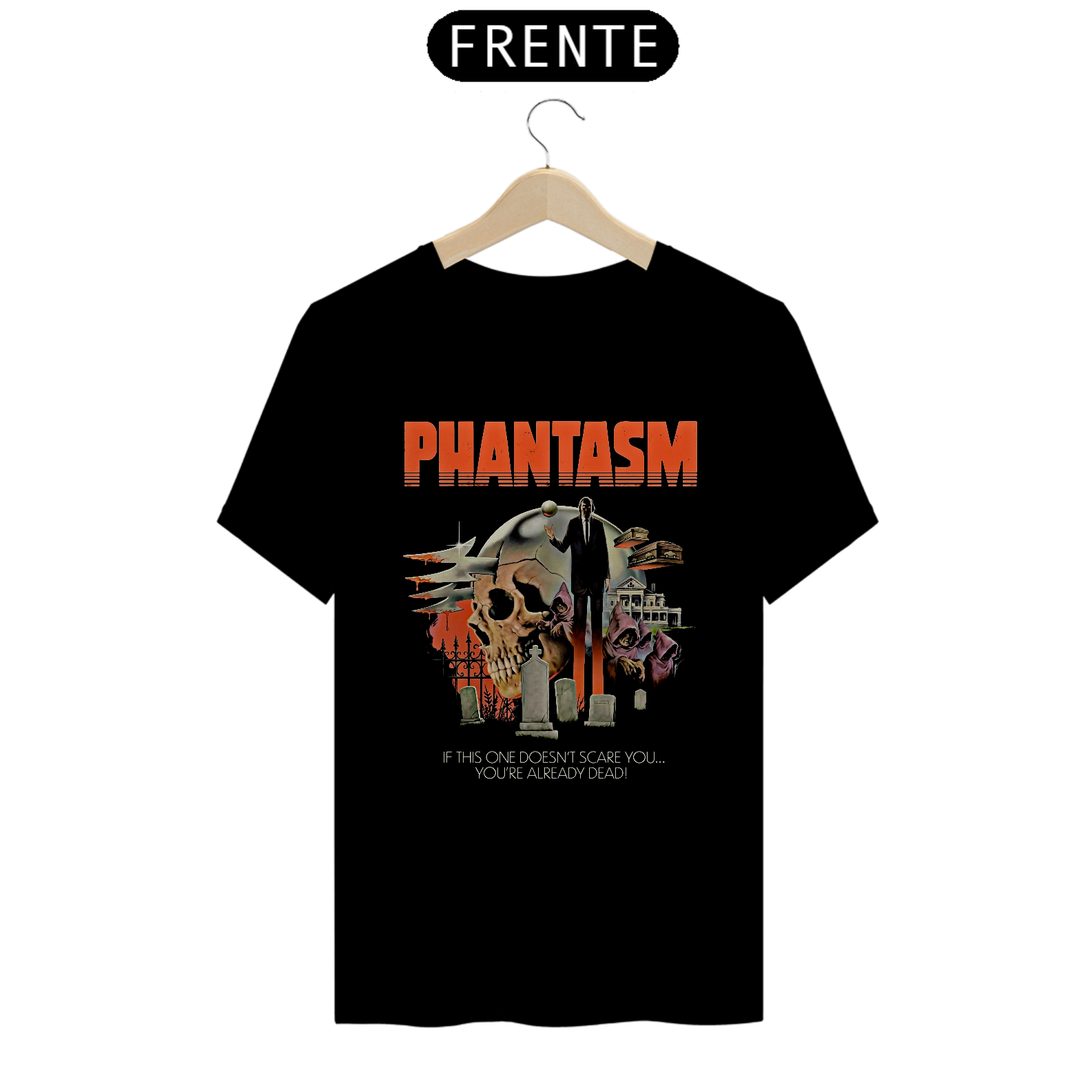 Camiseta Fantasma Entre Túmulos e Pesadelos Estampa Filme Terror
