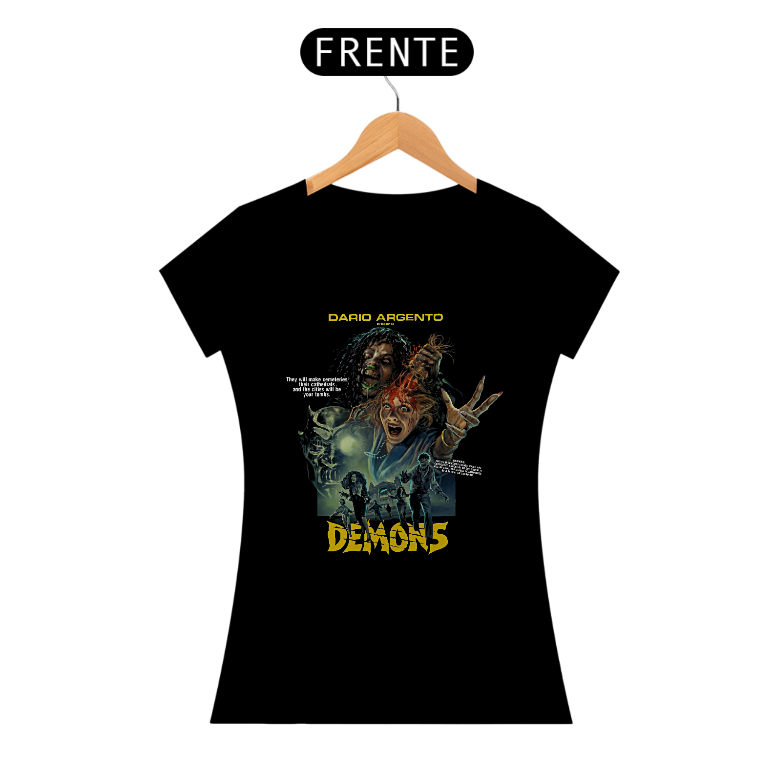 Camiseta Feminina Demons – Filhos das Trevas Eternas Estampa Filme Terror