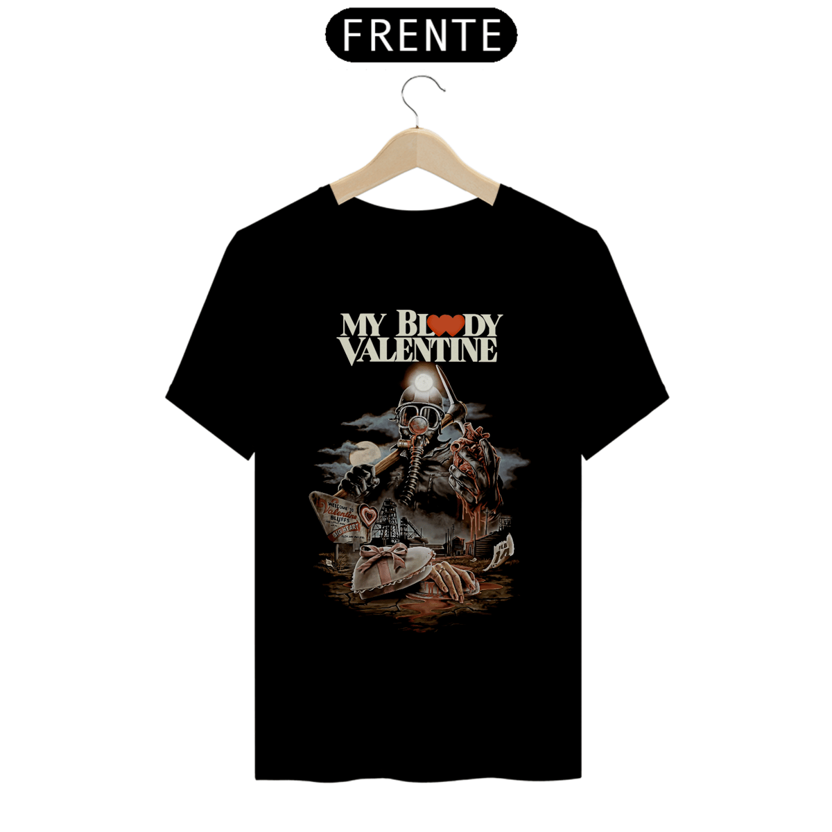 Nome do produto: Camiseta Dia dos Namorados Macabro Estampa Filme Terror