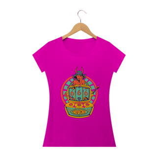 Nome do produto Camiseta Sem Sorte 666 Feminino 