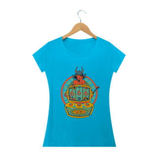 Nome do produto Camiseta Sem Sorte 666 Feminino 