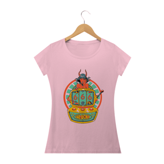 Nome do produto Camiseta Sem Sorte 666 Feminino 