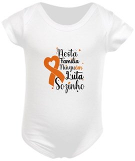 Nome do produto Nesta família ninguém luta sozinho-- V2 Body Infantil Branco