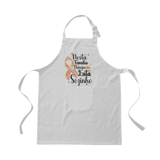 Nome do produto Nesta família ninguém luta sozinho -- Avental Branco