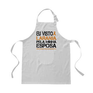 Nome do produto Eu visto laranja pela minha esposa -- Avental Branco