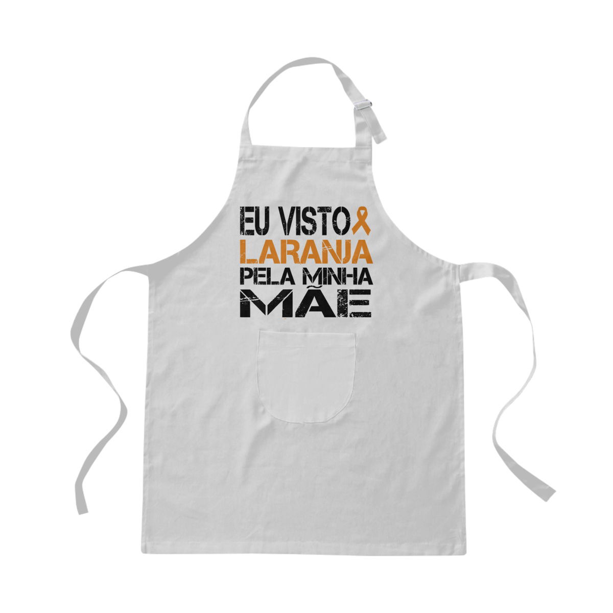 Nome do produto: Eu visto laranja pela minha mãe -- Avental Branco