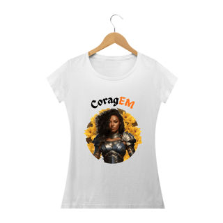 Nome do produto CoragEM -- Baby Look Premium V1 Feminina Branca