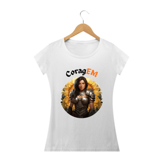 Nome do produto CoragEM -- Baby Look Premium V2 Feminina Branca