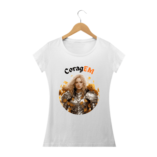 Nome do produto CoragEM -- Baby Look Premium V3 Feminina Branca