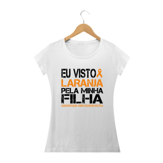 Nome do produto Eu visto laranja pela minha filha -- Premium Baby Look Preta