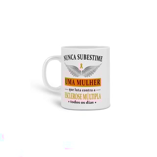 Nome do produto Nunca subestime uma mulher -- Caneca Simples