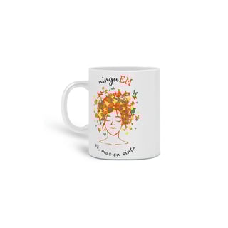 Nome do produto Ninguém vê, mas eu sinto -- V1 laranja Caneca Simples