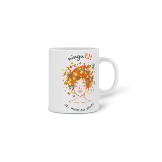 Nome do produto Ninguém vê, mas eu sinto -- V1 laranja Caneca Simples