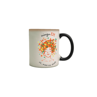 Nome do produto Ninguém vê, mas eu sinto -- V1 laranja Caneca Mágica