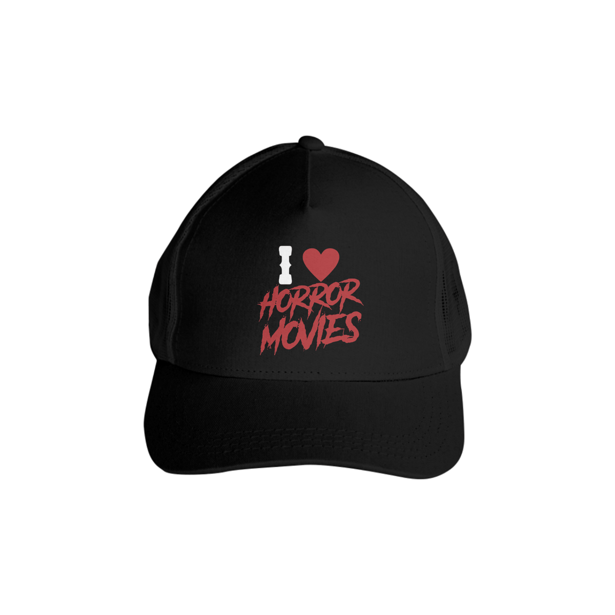 Nome do produto: BONÉ I LOVE HORROR