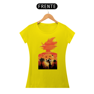 Nome do produto Camiseta Dragon Ball Z Feminina  Paisagem Goku SUPER PROMOÇÃO