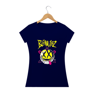 Nome do produto Camiseta blink 182  Feminina  caveira Quality 