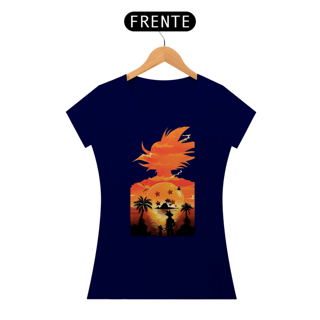 Nome do produto Camiseta Dragon Ball Z Feminina  Paisagem Goku SUPER PROMOÇÃO