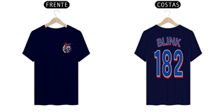 Nome do produto Camiseta blink 182 Estampa frente  e Costas