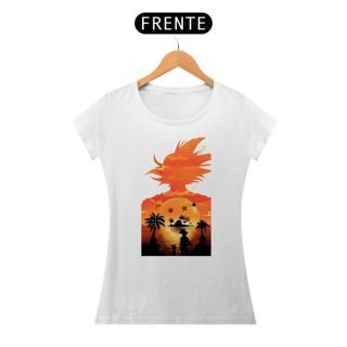 Nome do produto Camiseta Dragon Ball Z Feminina  Paisagem Goku SUPER PROMOÇÃO