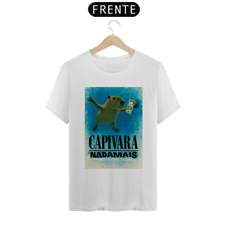 Nome do produto Camiseta Nirvana Nevermind  Paródia  Capivara Nadamais