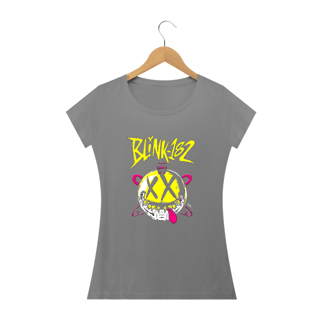 Nome do produto Camiseta blink 182  Feminina  caveira Quality 