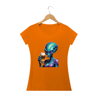 Nome do produto Camiseta Alien Mulher  Bebendo Cerveja Space182