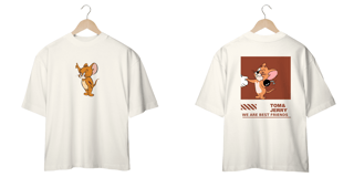 Nome do produto Camiseta Jerry, Tom & Jerry We Are Best Friends, CAMISETA OVERSIZED  PREMIUM