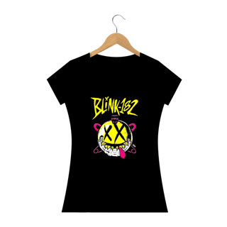 Nome do produto Camiseta blink 182  Feminina  caveira Quality 