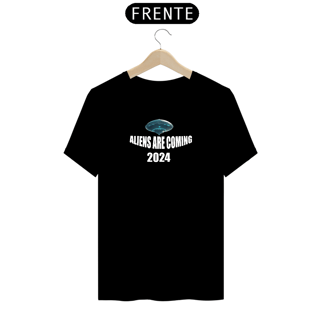Nome do produto Camiseta Aliens Are Coming 2024   Versão 1, Oficial Space182
