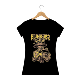 Nome do produto Camiseta blink 182 Kombi amarela e Disco Voador com Aliens