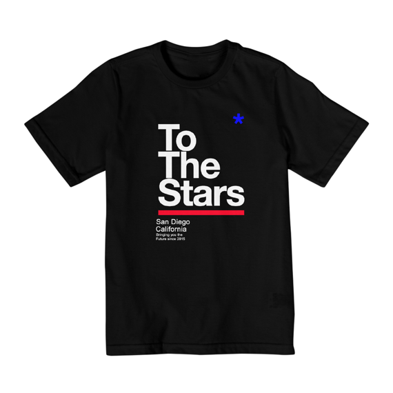 Camiseta Infantil To The Stars, Para crianças De 2  a 8 Anos De Idade