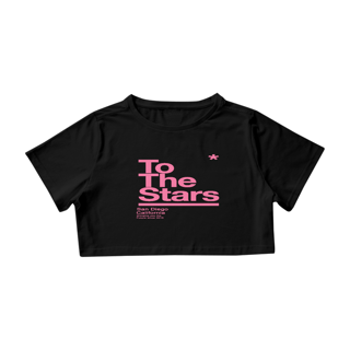 Cropped To The Stars Logo Rosa claro  Magenta