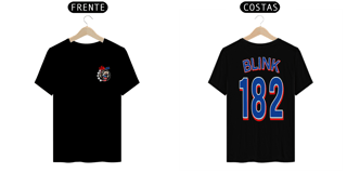 Nome do produto Camiseta blink 182 Estampa frente  e Costas