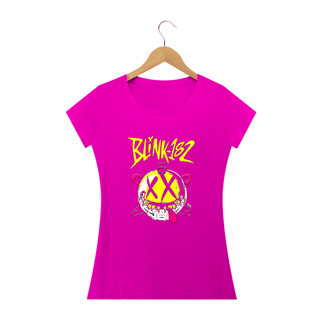 Nome do produto Camiseta blink 182  Feminina  caveira Quality 