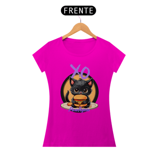Nome do produto Camiseta Gato Fofo Com Hamburguer Pawtopia Oficial