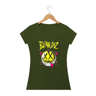 Nome do produto Camiseta blink 182  Feminina  caveira Quality 