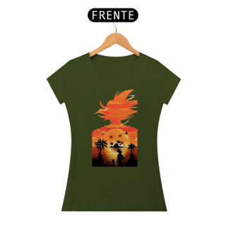 Nome do produto Camiseta Dragon Ball Z Feminina  Paisagem Goku SUPER PROMOÇÃO