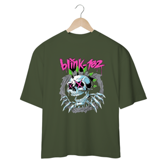 Nome do produto Camiseta blink 182 Oversized 100 Por Cento  Algodão Fio 20.1 penteado   CAMISETA OVERSIZED  PREMIUMe gramatura de 220g.  SUPER PROMOÇÃO 