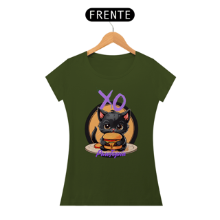 Nome do produto Camiseta Gato Fofo Com Hamburguer Pawtopia Oficial