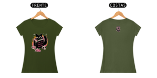 Nome do produto Camiseta Feminina Cat How To Destroy Huimans, Cores Variadas 