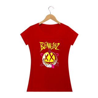 Nome do produto Camiseta blink 182  Feminina  caveira Quality 